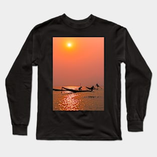 Inle Fishermen. Long Sleeve T-Shirt